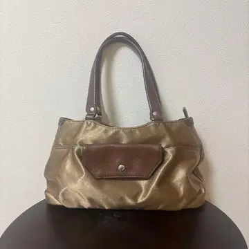 BASABA TYO 골드 합성 피혁 토트백