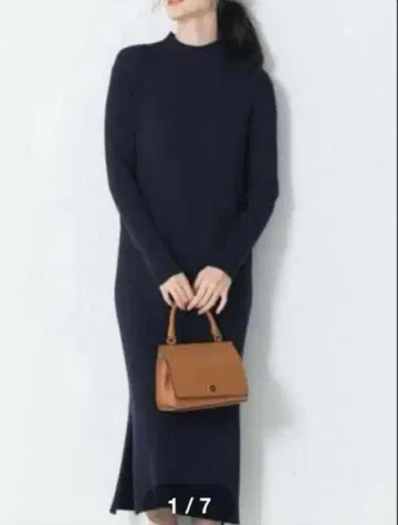 빅 사이즈! 택 포함 새상품 23구 실크 코튼 리브 니트 원피스 44