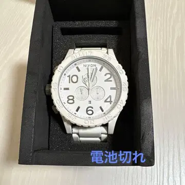 NIXON 51-30 CHRONO 화이트 아날로그 크로노그래프 손목시계