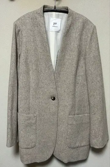 1er Arrondissement 노카라 자켓 베이지