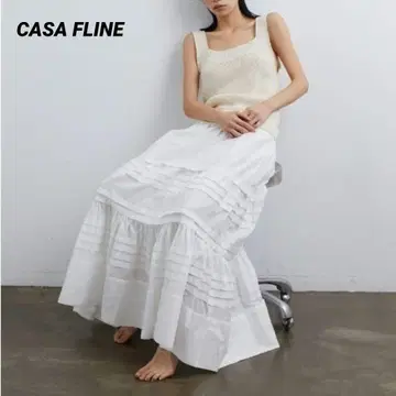 새상품급 CASA FLINE 슬리브리스 니트 도킹 드레스 원피스