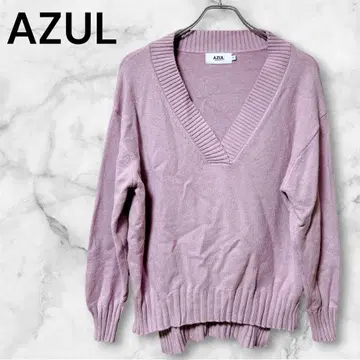 [ AZUL ] 아줄 (S) / 여성용 V넥 부드러운 긴팔 니트 스웨터