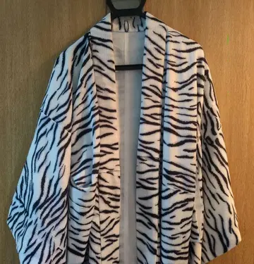 [ 거의 미사용 ] rumirock 화이트 타이거 이중 기모노 여성용