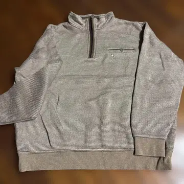 허시파피 베이지 하이넥 니트 지퍼 스웨터 기모