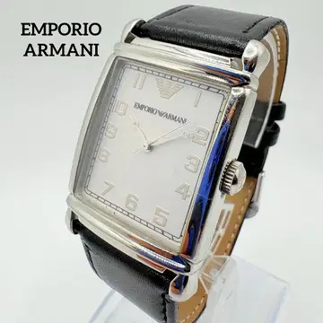 EMPORIO ARMANI 새상품 배터리 손목시계 아르마니 스퀘어 실버