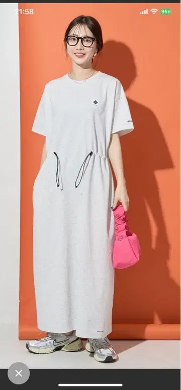 그레이 반팔 롱 원피스 FREE 사이즈
