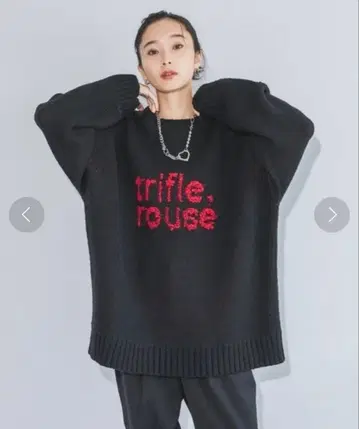 새상품 JEANASIS 5G float 로고 BIG 풀오버 로고 니트