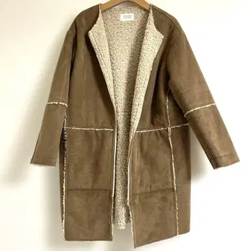 LOWRYS FARM 무스탕 노카라 코트