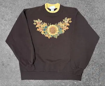 USA 90년대 MORNING SUN 꽃무늬 L 브라운 트레이닝복 맨투맨