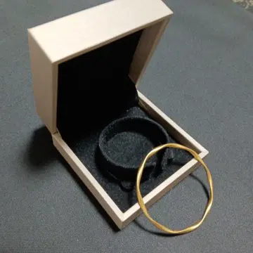 999 각인 있음 골드 도금 오가닉 모양 팔찌 박스 포함