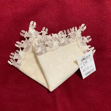 치카자와 레이스 타월 손수건 루돌프 (베이지)