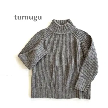 tumugu 츠무구 울 니트 보틀넥 그레이 계열 프리 사이즈