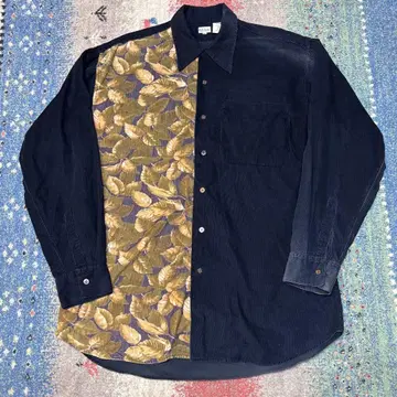 Paul Smith 잉글랜드제 보태니컬 무늬 코듀로이 셔츠 구제 의류