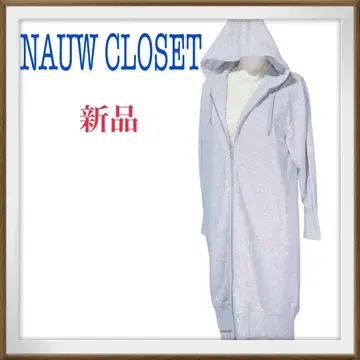 새상품 긴팔 롱 기장 후드 부착 맨투맨 더블 지퍼 코트 L 사이즈