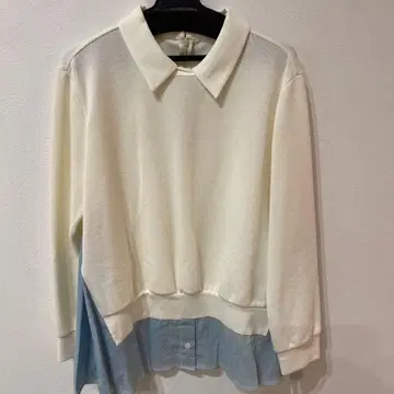 새상품 택 포함 스콧 클럽 셔츠 레이어드 스타일 니트 셔츠 도킹 니트