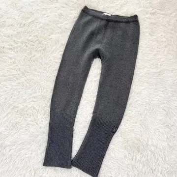 스티브 제이 앤드 요니피 울 혼방 리브 니트 팬츠 레깅스 로고