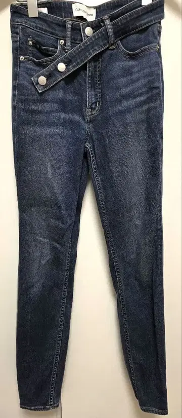Calvin Klein W26 스키니 데님 다크 블루 하이라이즈