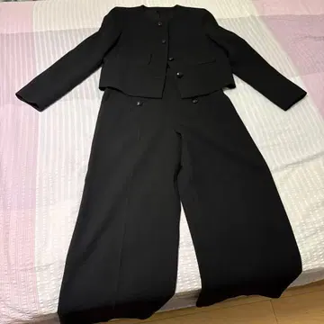 ANAYI 블랙 비즈니스 정장 자켓과 팬츠 세트