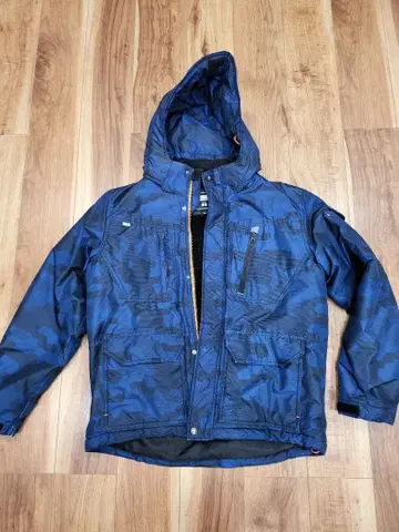 도라이치 2585-154 후드 부착 네이비 카모플라쥬 자켓 3L