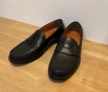 GU 코인 로퍼 리얼 가죽 블랙 남성용 26.0cm 단종