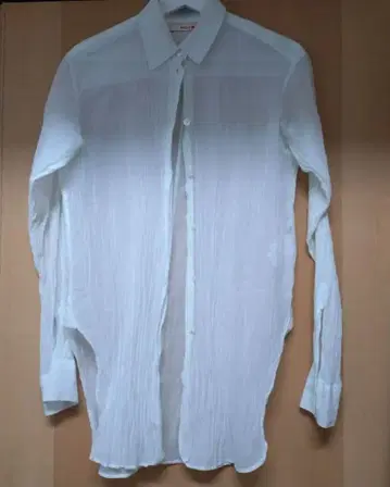 BACCA 린넨 실크 민트 그린 긴팔 시어 셔츠