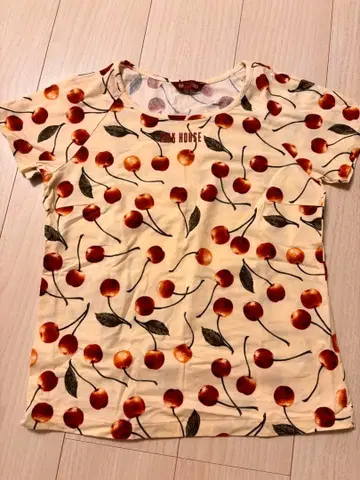 PINK HOUSE 체리 패턴 반팔 T셔츠