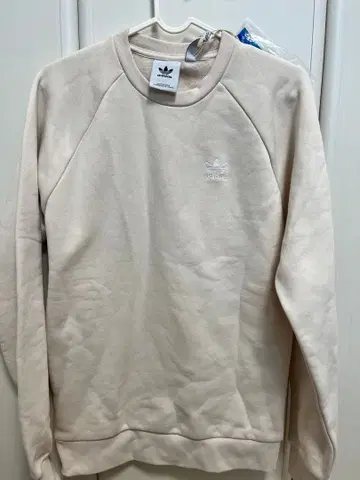 [ 택 포함 미사용 새상품 ] adidas 화이트 맨투맨 XS