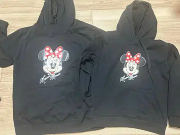 미니 마우스 후드티 모자 커플룩 L 사이즈와 140cm