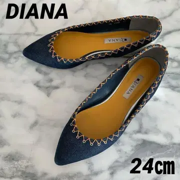 [ DIANA ] 데님 실버 스틸레토 펌프스 24cm
