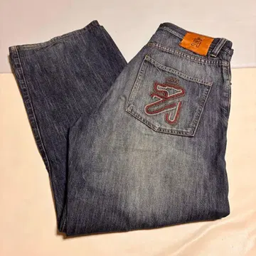 숀 존 데님 청바지 팬츠 자수 32