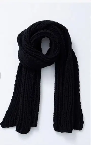 UNITED TOKYO 핸드 니트 머플러 블랙