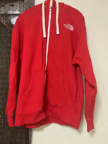 더 노스페이스 여성용 풀 집업 후드티 레드