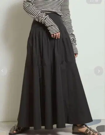 릴리 브라운 볼륨 타프타 롱 스커트 LILY BROWN