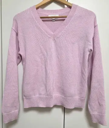 banana republic 핑크 V넥 긴팔 니트 스웨터