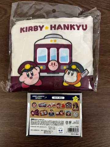별의 커비 한큐 전철 콜라보 에코백과 스티커