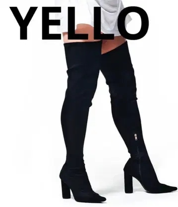 yello 니하이 부츠 tokyo black long 싸이하이 부츠 M