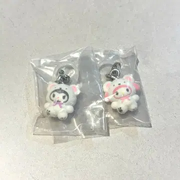 산리오 메지루시 액세서리 포근포근 스노우 마이멜로디 쿠로미 2개 세트