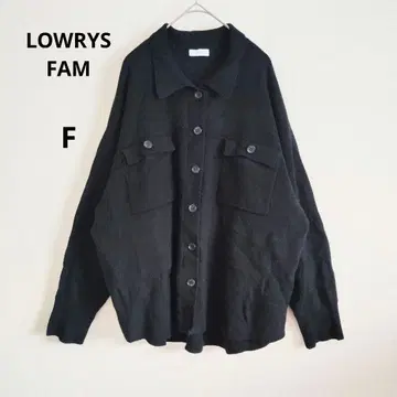 LOWRYS FAM 버튼 달린 긴팔 셔츠 블랙 F 무지 심플