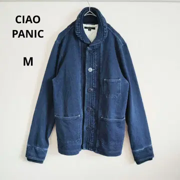 CIAO PANIC 다크 블루 버튼 자켓 M 무지 심플