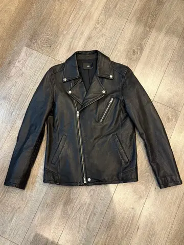 HARE 블랙 더블 라이더 자켓 M