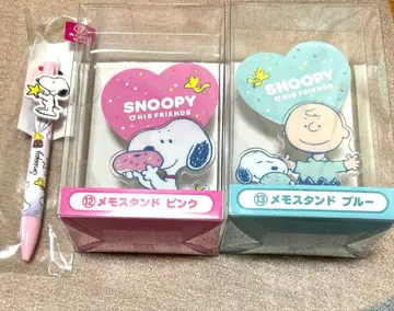 스누피 산리오 뽑기 메모 스탠드 2개 세트