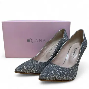 다이애나 글리터 스틸레토 펌프스 실버 23.5