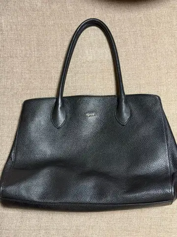agnis b. 블랙 가죽 토트백