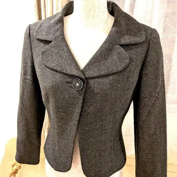 엠즈 그레이시 자켓 38 비쥬 버튼 크리스탈 비즈