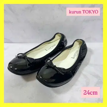 새상품급 kurun TOKYO 플랫슈즈 블랙 에나멜