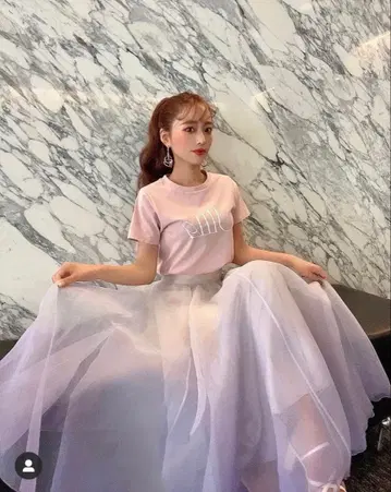 eimy istoire 에어리 그라데이션 스커트 ( LAVENDER )