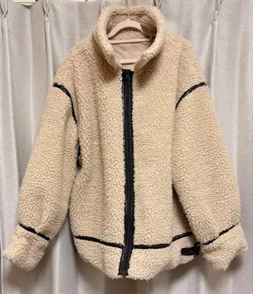 베이지 보아 플리스 자켓