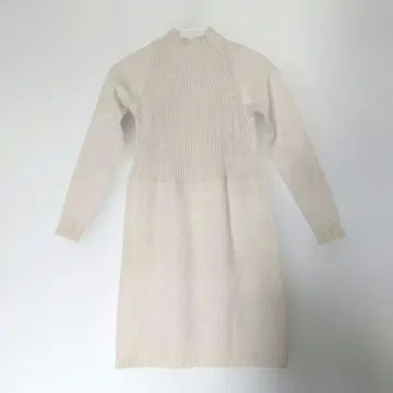 [ 캐주얼 ] 크림색 리브 니트 원피스 M 사이즈
