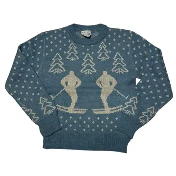 스키 패턴 니트 스웨터