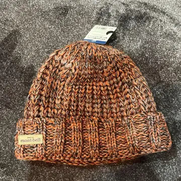 mont-bell 몽벨 니트 모자 오렌지 브라운